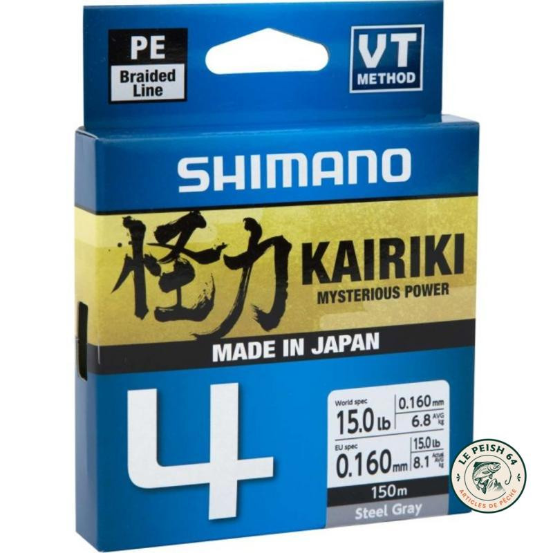 Shimano Kairiki 4 Steel Gray 0.20 mm 150 m | Le Peish 64