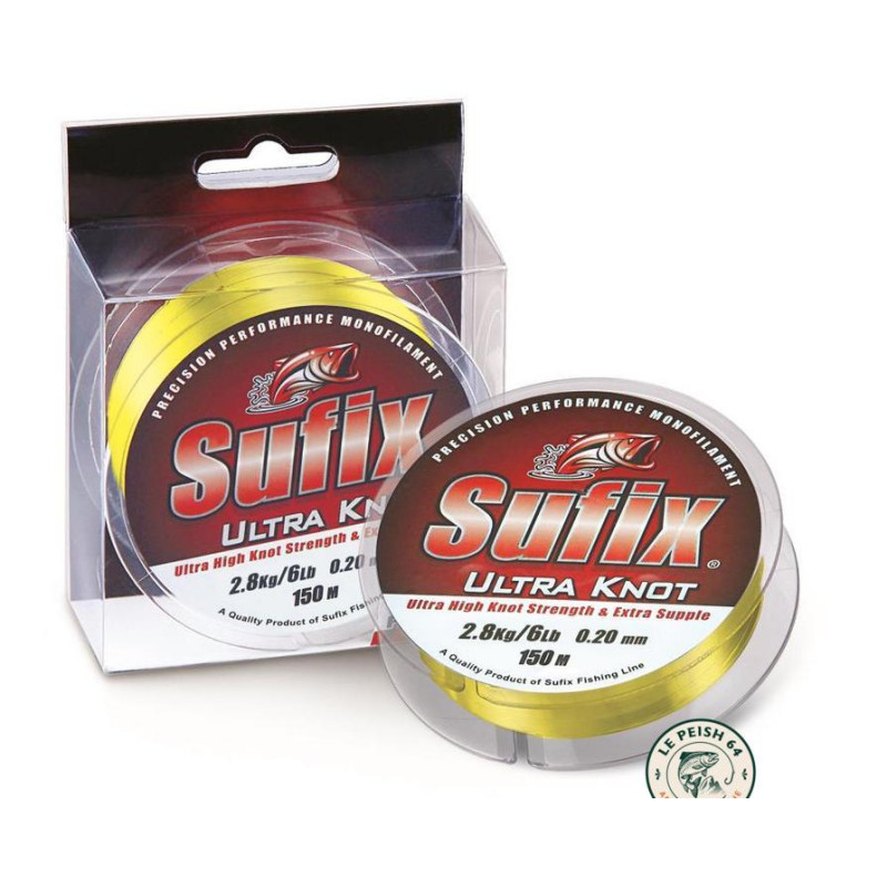 Nylon Sufix Ultra Knot Opaque Yellow 150M | Le Peish 64