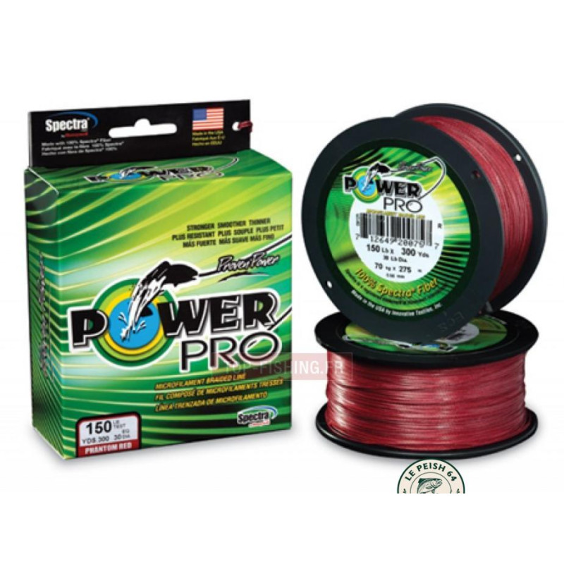Tresse Power Pro 135m 0.15mm 9kg rouge | Le Peish 64