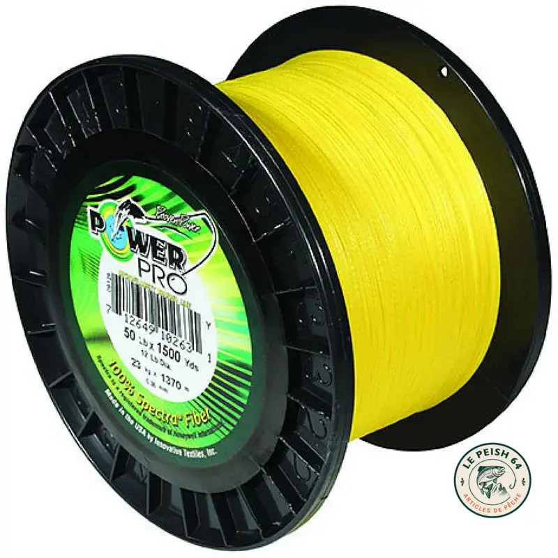 Tresse Power Pro Jaune 135m 0.08mm 4kg | Le Peish 64