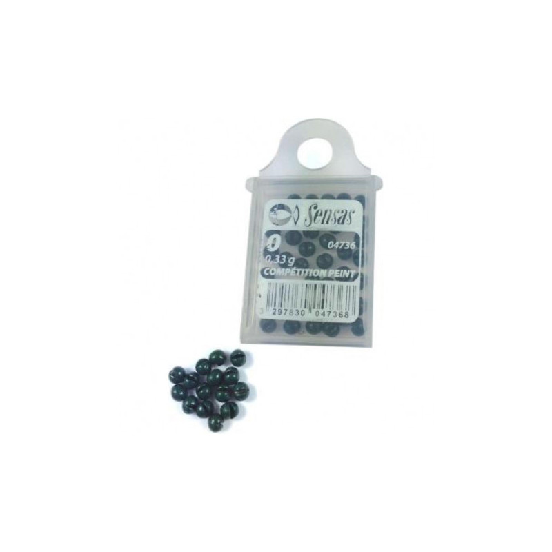 Plombs SENSAS Compétition peint N°5 - 0.13Gr | Le Peish 64