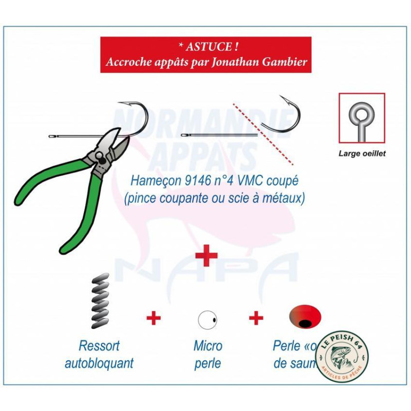 Accroche-appât Flashmer transparent | Le Peish 64