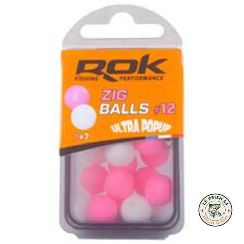 ROK Zig Ball Taille9 Rose/Blanc x16 | Le Peish 64