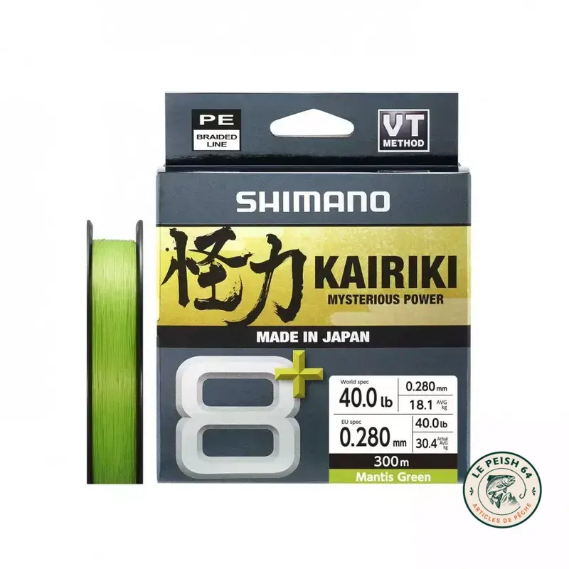Tresse Shimano Kairiki 8 Plus 300m Mantis Green | Le Peish 6