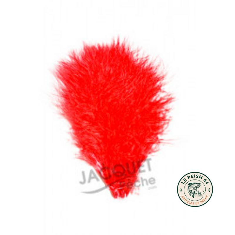 Marabou 12 plumes Fluo Red | Le Peish 64