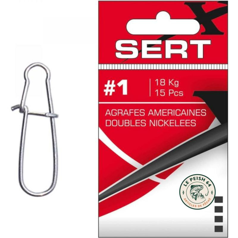 Agrafes américaines doubles nickelées T-1 SRT | Le Peish 64
