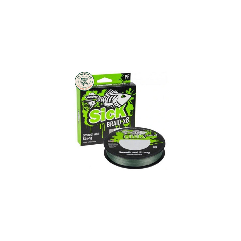 Sick Braid X8 150m 0,10mm chartreuse | Le Peish 64