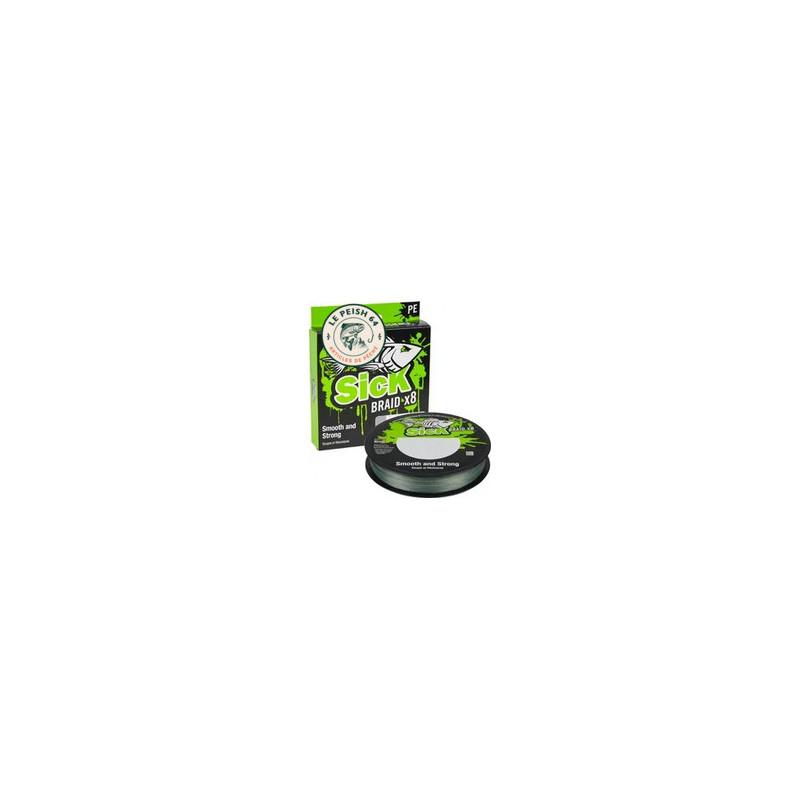 Sick Braid X8 150 m 0,12 mm vert | Le Peish 64