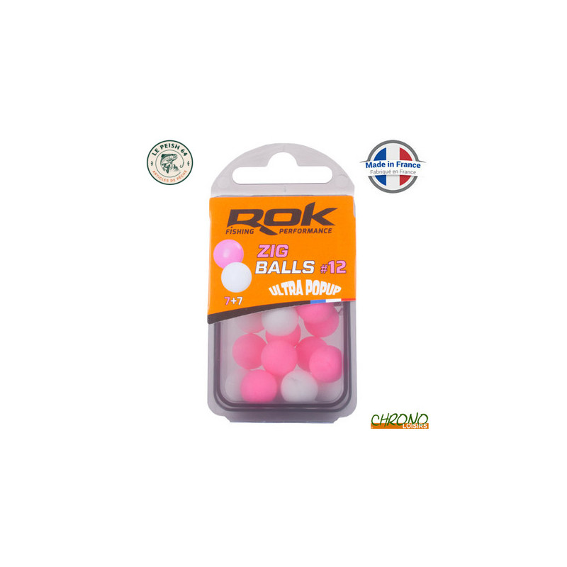 ZIG BALLS 12 ROSE BLANCHE | Le Peish 64