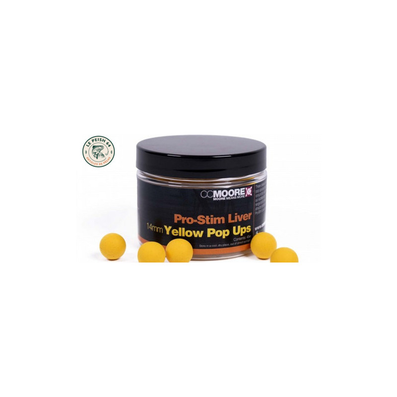 Pro-Stim Liver Yellow Pop Ups 14mm | Le Peish 64