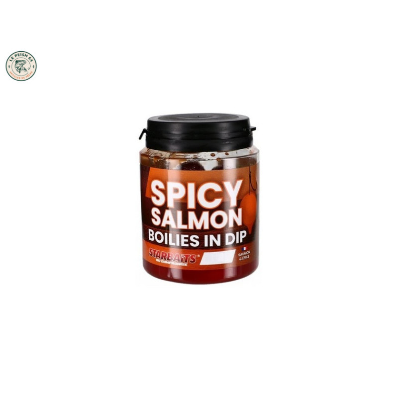 Spicy Salmon Boilies in Dip 20 mm | Le Peish 64
