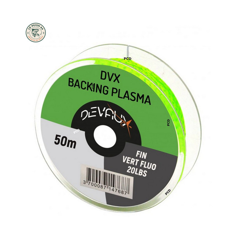 Backing Plasma fin vert fluo 50m 20lbs | Le Peish 64