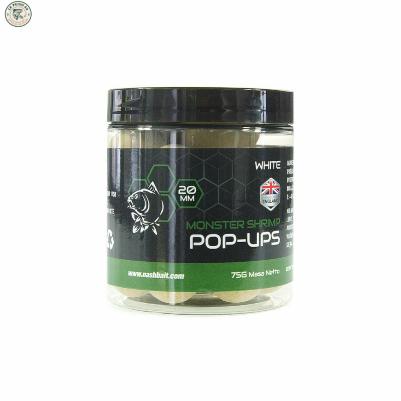 Pop Ups Monster Shrimp White 15mm | Le Peish 64