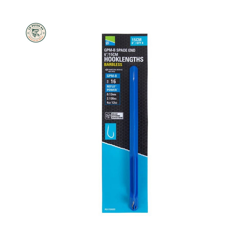 Hooklengths Barbless GPM-B Size 12 | Le Peish 64