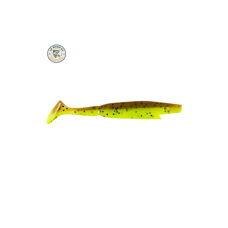 Piglet Shad 8,5 cm 4 g Brown Chartreuse | Le Peish 64