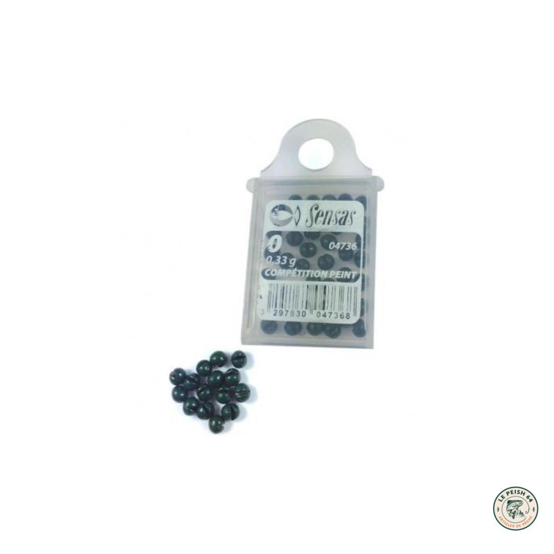 Plombs SENSAS Compétition peint N°2 - 0.24Gr | Le Peish 64